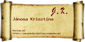 Jánosa Krisztina névjegykártya