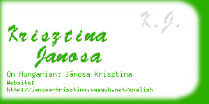 krisztina janosa business card